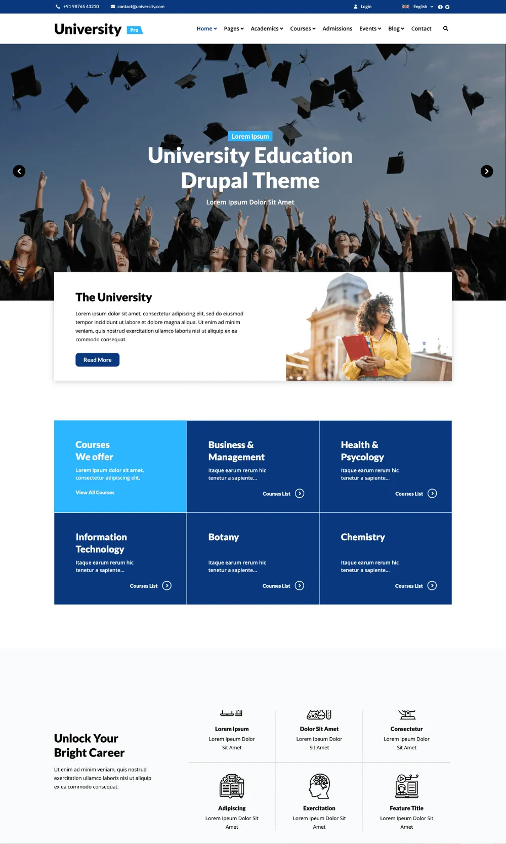 University Pro Drupal 11 Theme